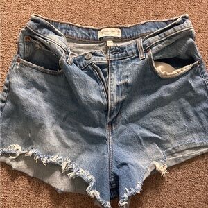Abercrombie & Fitch Curve Love High Rise Denim Short Size 32